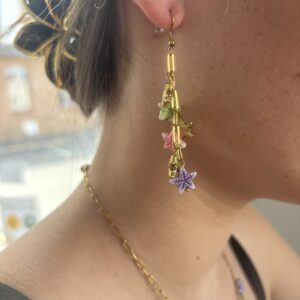 Boucles d&rsquo;oreilles Etoiles de mer multicolores